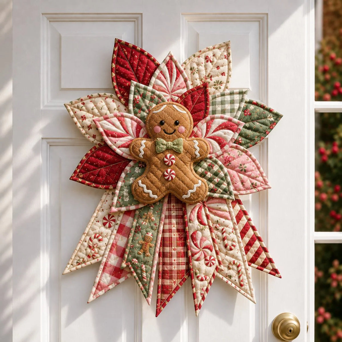 Christmas Door Hanging Kit Quilted Sewing Materials Included