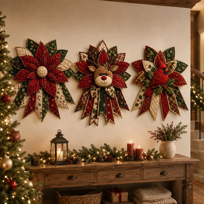 Christmas Door Hanging Kit Quilted Sewing Materials Included