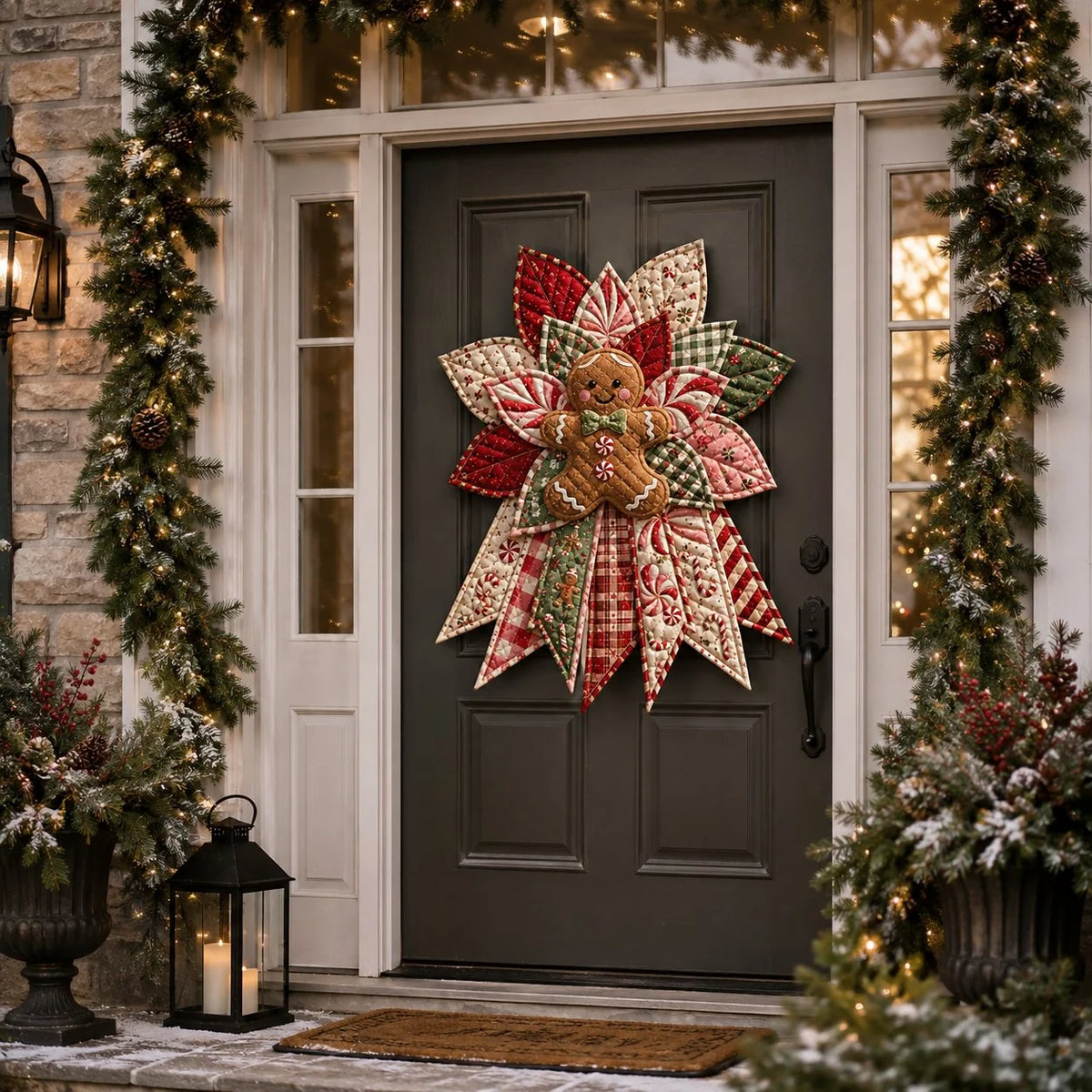 Christmas Door Hanging Kit Quilted Sewing Materials Included