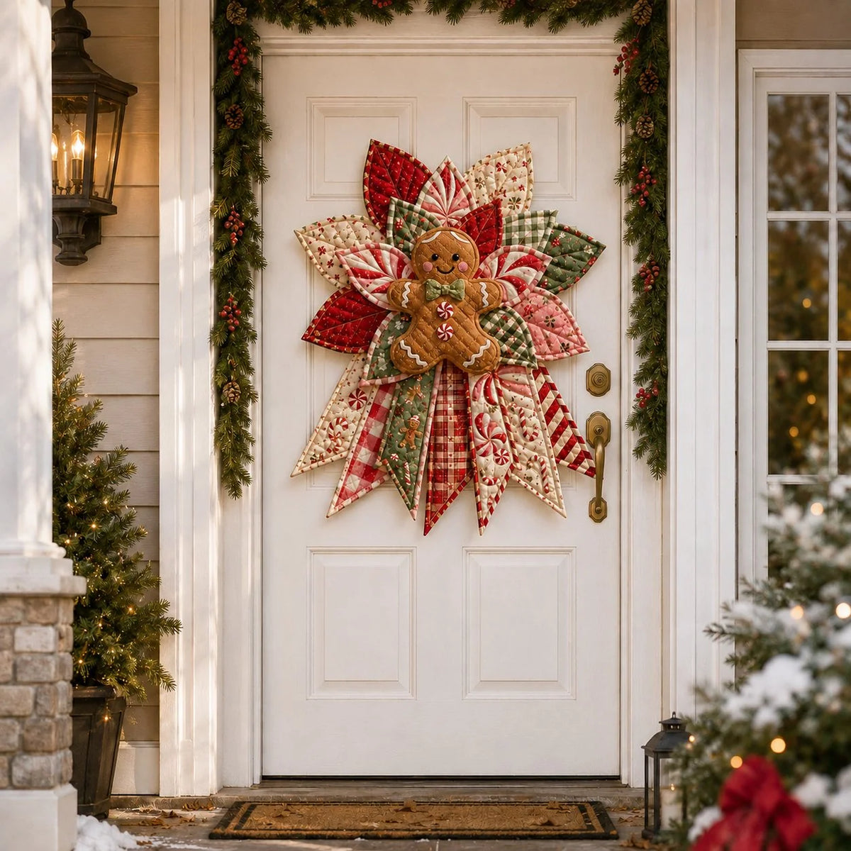 Christmas Door Hanging Kit Quilted Sewing Materials Included