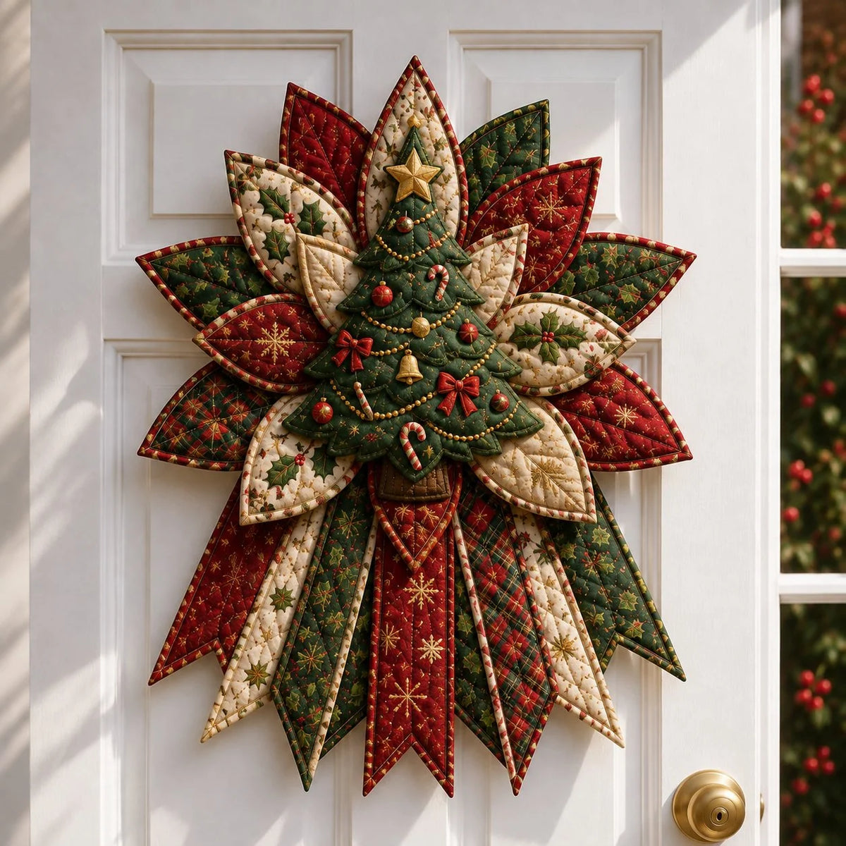 Christmas Door Hanging Kit Quilted Sewing Materials Included