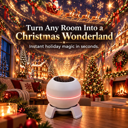 Christmas Light Projector Moving Festive Scenes USB Powered Indoor Use