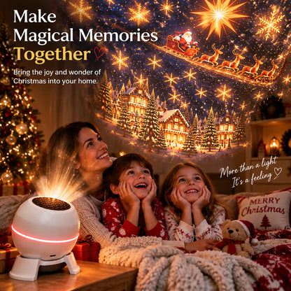 Christmas Light Projector Moving Festive Scenes USB Powered Indoor Use