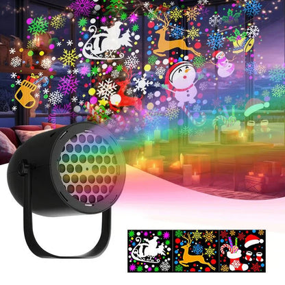 Christmas Light Projector Rotating 16 Patterns USB Powered IP44 Weather-Resistant