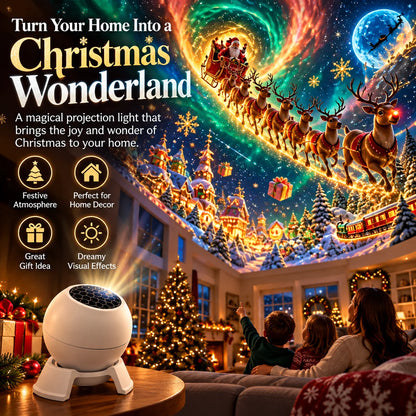 Christmas Projector Light Indoor Festive Projection Compact Design