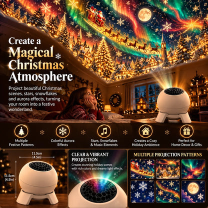 Christmas Projector Light Indoor Festive Projection Compact Design