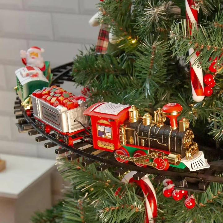 Christmas Tree Train Lights & Music Tree-Mounted Rail