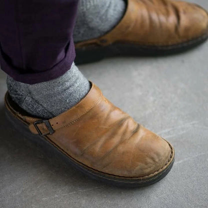 Clogs Slip-On Leather Comfort Sole