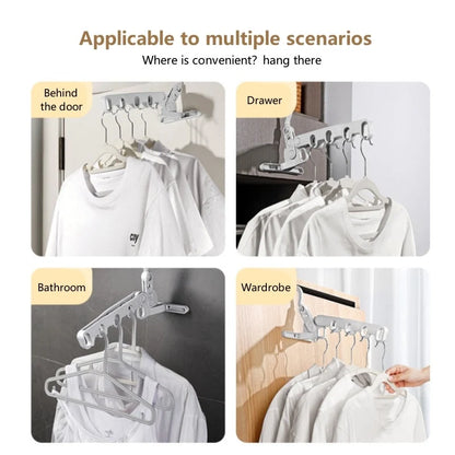 Clothes Hanger Foldable 5-Hole Travel Design
