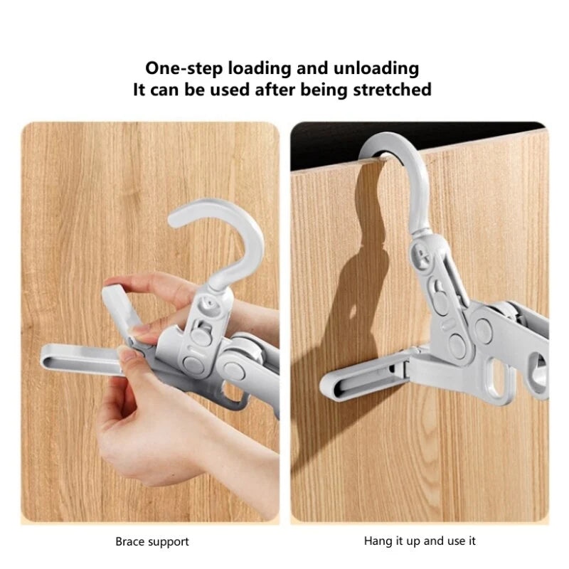Clothes Hanger Foldable 5-Hole Travel Design