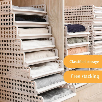 Clothes Organizer Sturdy PP Plastic Lightweight