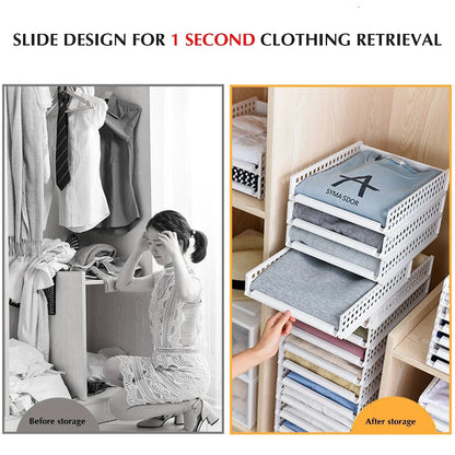 Clothes Organizer Sturdy PP Plastic Lightweight