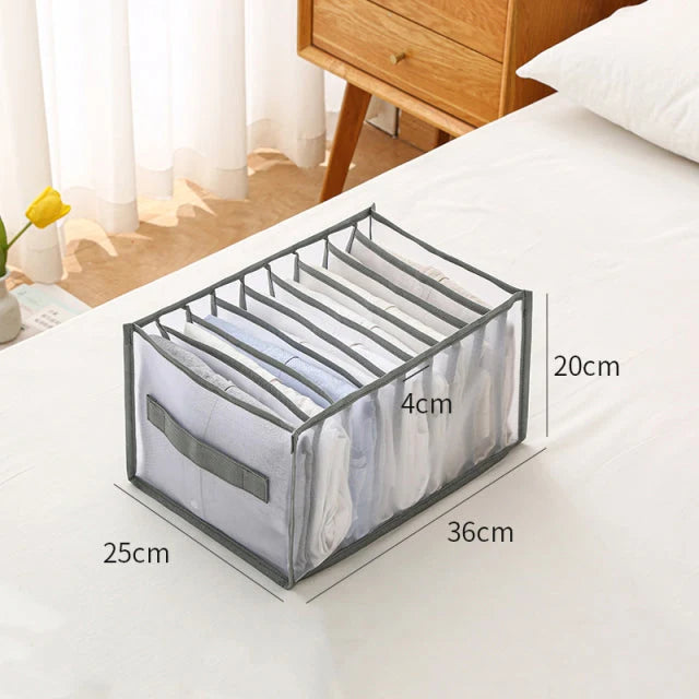 Clothing Drawer Organizer Stackable Collapsible Washable Mesh Compartments