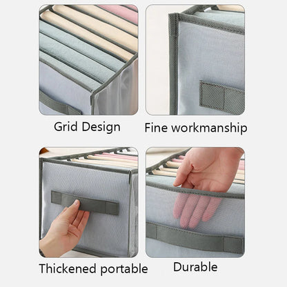Clothing Drawer Organizer Stackable Collapsible Washable Mesh Compartments