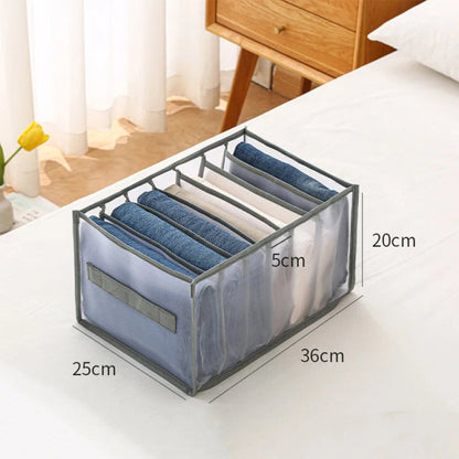 Clothing Drawer Organizer Stackable Collapsible Washable Mesh Compartments