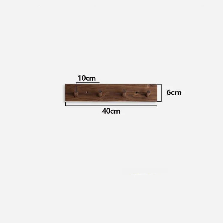 Coat Rack Wall-Mounted Solid Wood 4-6 Hooks