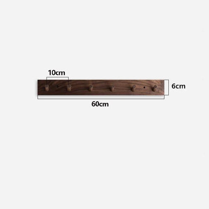 Coat Rack Wall-Mounted Solid Wood 4-6 Hooks