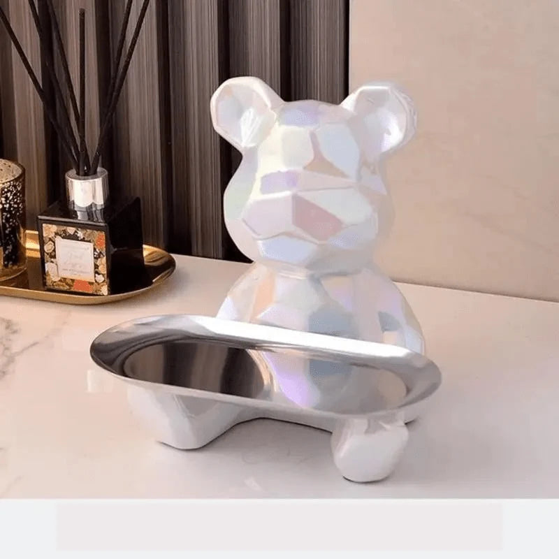 Coin Bank Ceramic Catchall Tray With Storage Dish