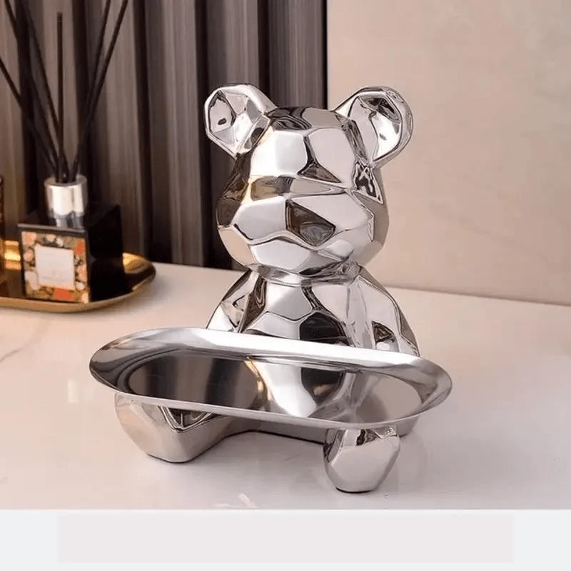 Coin Bank Ceramic Catchall Tray With Storage Dish