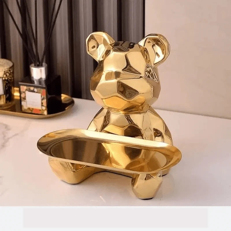 Coin Bank Ceramic Catchall Tray With Storage Dish
