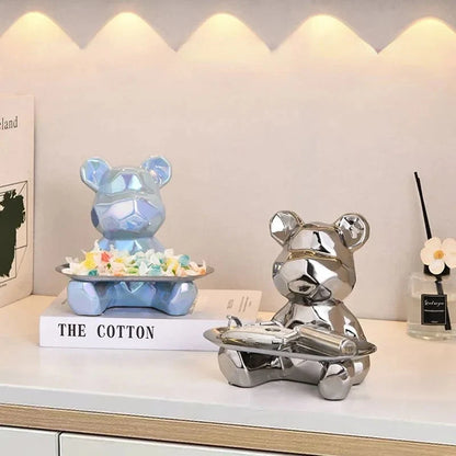 Coin Bank Ceramic Catchall Tray With Storage Dish
