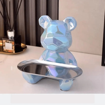 Coin Bank Ceramic Catchall Tray With Storage Dish