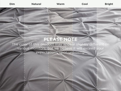 Comforter Set Pintuck Design Lightweight All-Season Microfiber