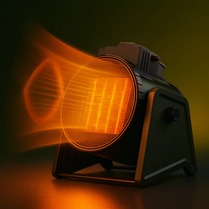 Compact Space Heater 1500W Adjustable Thermostat 90 Degree Oscillation