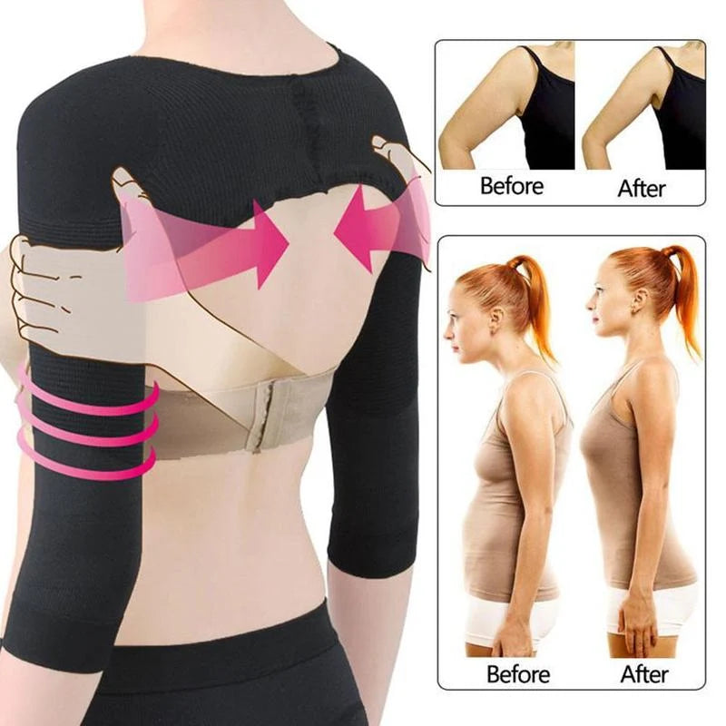 Compression Arm Sleeves Posture Support Seamless Stretch Fabric