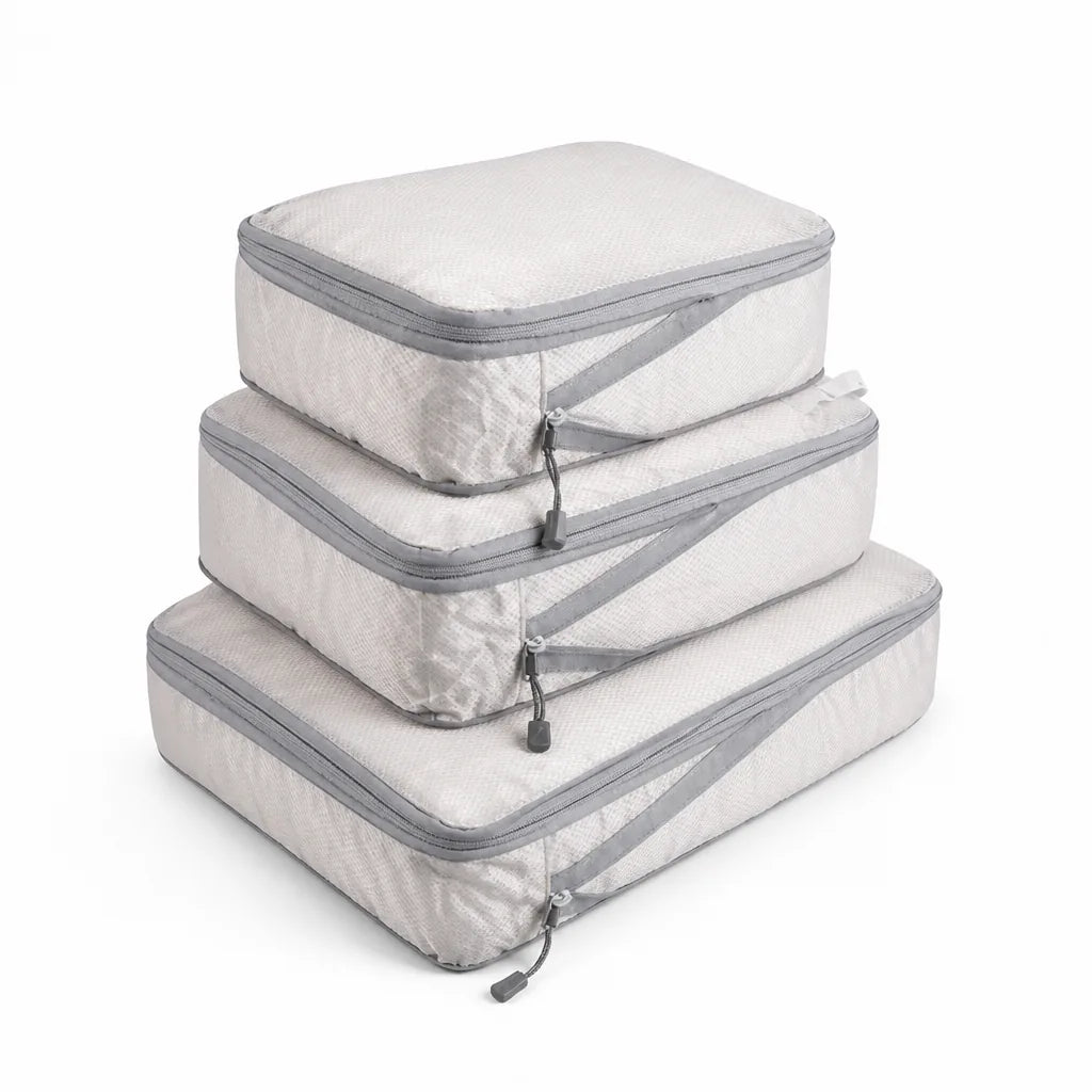 Compression Travel Mesh Viewing Window Packing Cubes (Set of 3)