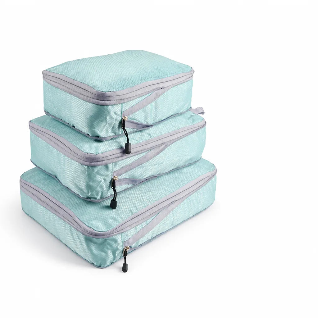 Compression Travel Mesh Viewing Window Packing Cubes (Set of 3)
