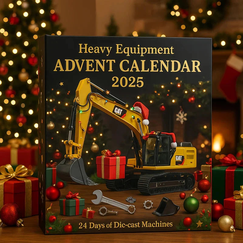 Construction Vehicle Advent Calendar Die-Cast Metal 24-Piece Set