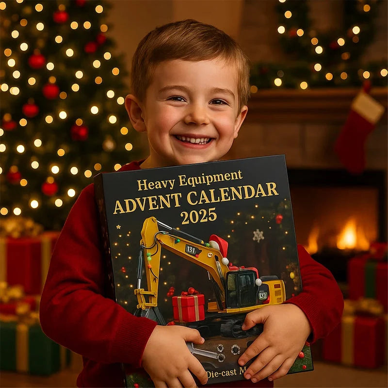 Construction Vehicle Advent Calendar Die-Cast Metal 24-Piece Set