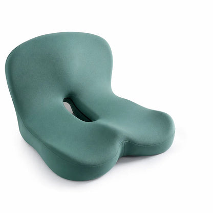 Contoured Memory Foam Seat Cushion (Non-Slip Bottom And Removable Washable Cover)