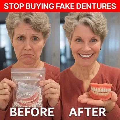 Cosmetic Denture Set Moldable Upper & Lower At-Home Fit