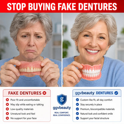 Cosmetic Denture Set Upper & Lower At-Home Fit