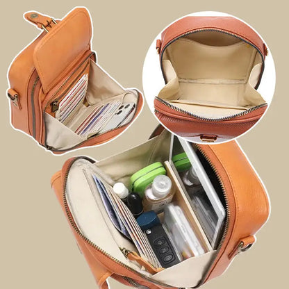 Crossbody Bag Anti-Theft Zipper Compact Square Design