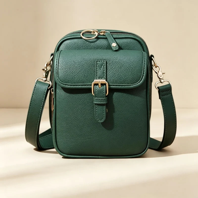 Crossbody Bag Anti-Theft Zipper Compact Square Design