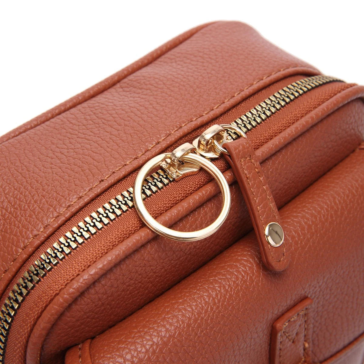 Crossbody Bag Anti-Theft Zipper Compact Square Design