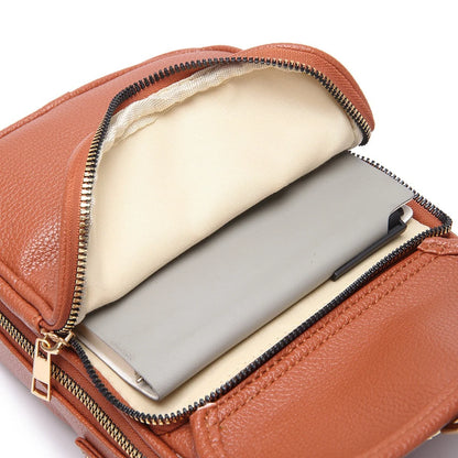 Crossbody Bag Anti-Theft Zipper Compact Square Design