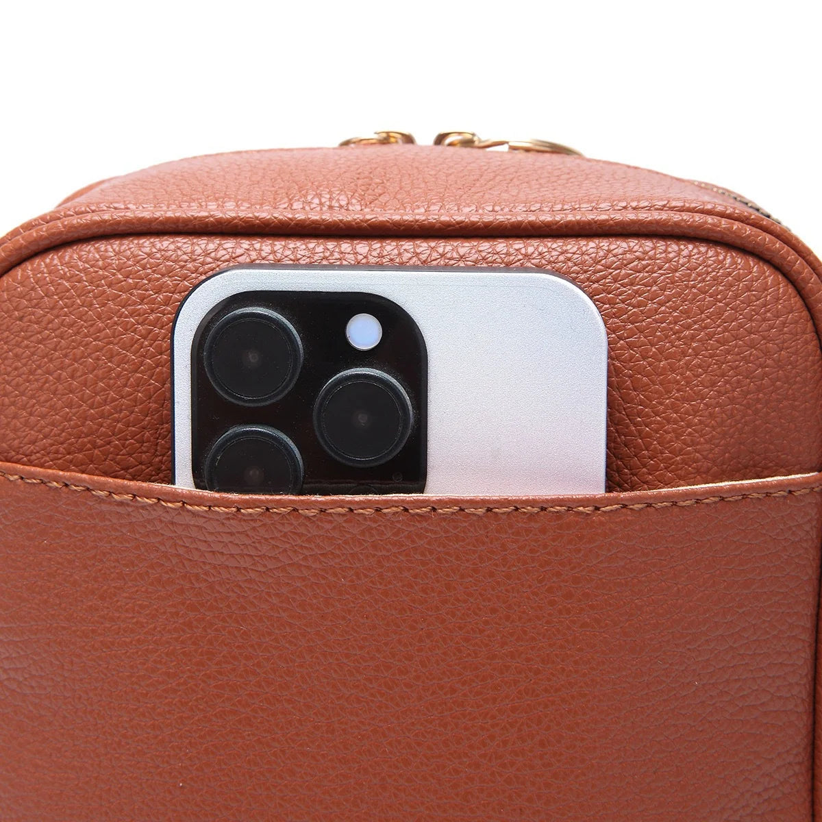 Crossbody Bag Anti-Theft Zipper Compact Square Design