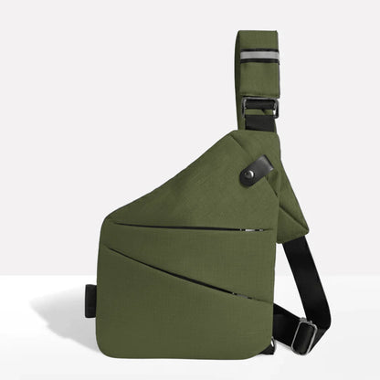 Crossbody Bag RFID-Blocking Cut-Resistant Strap Water-Repellent Polyester
