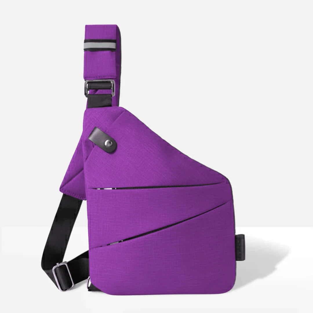Crossbody Bag RFID-Blocking Cut-Resistant Strap Water-Repellent Polyester