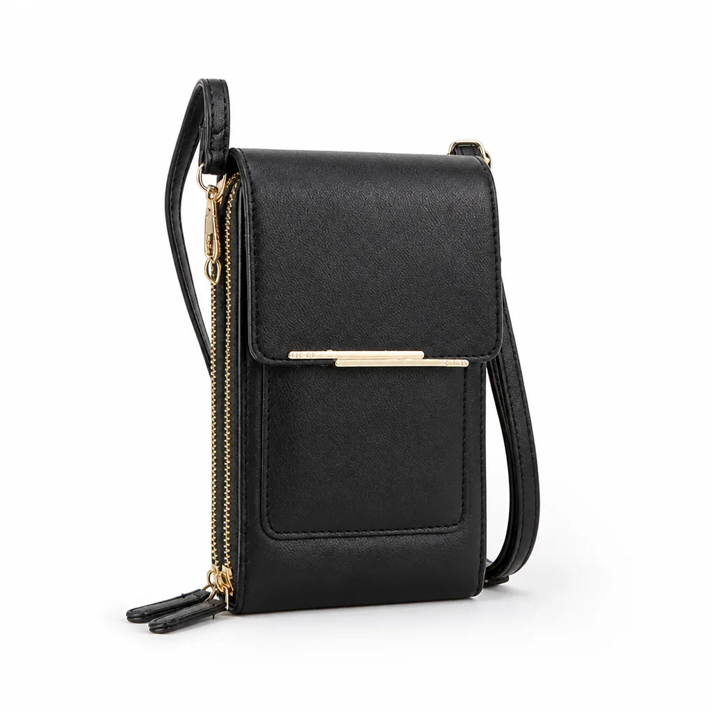 Crossbody Bag Touchscreen Window Two-Way Zipper Adjustable Strap