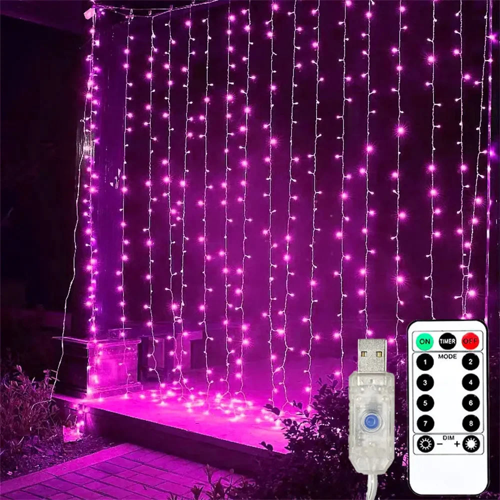 Curtain Lights LED USB-C Powered 8 Modes
