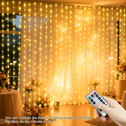 Curtain Lights LED USB-C Powered 8 Modes