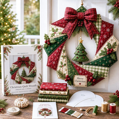 DIY Fabric Christmas Wreath Kit Nine Festive Styles Handmade Decor