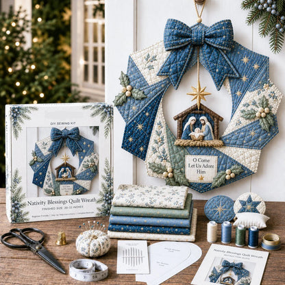 DIY Fabric Christmas Wreath Kit Nine Festive Styles Handmade Decor