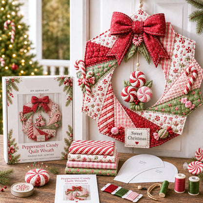 DIY Fabric Christmas Wreath Kit Nine Festive Styles Handmade Decor