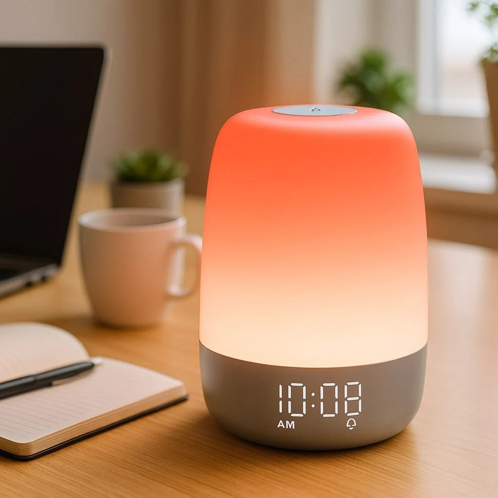 Daylight Alarm Clock Sunrise Simulation Dimmable Light Soothing Sounds